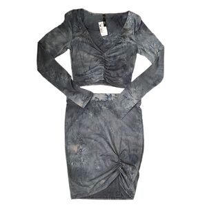 Hottie Skirt Set Tie Dye Ruched